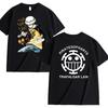 Anime Style One Piece Road Feisuolonuo Pure Cotton Printed Fashionable Unisexs and Womens Clothing New Loose Casual Tshirt