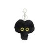 [Qiubaoll] Fluffy and Cute Black Cat Charm Key Chain Animal Bag Charm Birthday Present Gift