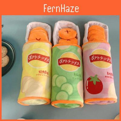 Pet Chew Toy Plush Snack Dispenser With Scented Flavored Chips For Dogs And Cats