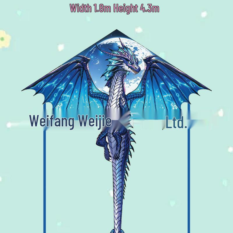 Weifang Pterodactyl Cartoon Kite for Kids - Easy to Fly in Light Breeze, Free Shipping