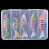 5pcs Artificial Hard Baits Swimming Lure with Treble Hook Multi Jointed Swimbait Saltwater Swimbait Fishing Tackle