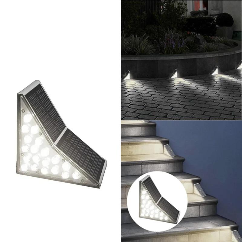 

Solar Step Lights for Outside IP67 Waterproof Solar Stair Light Warm White Lighting Patio Garden Courtyard Door Sidewalk Decor 1pcs