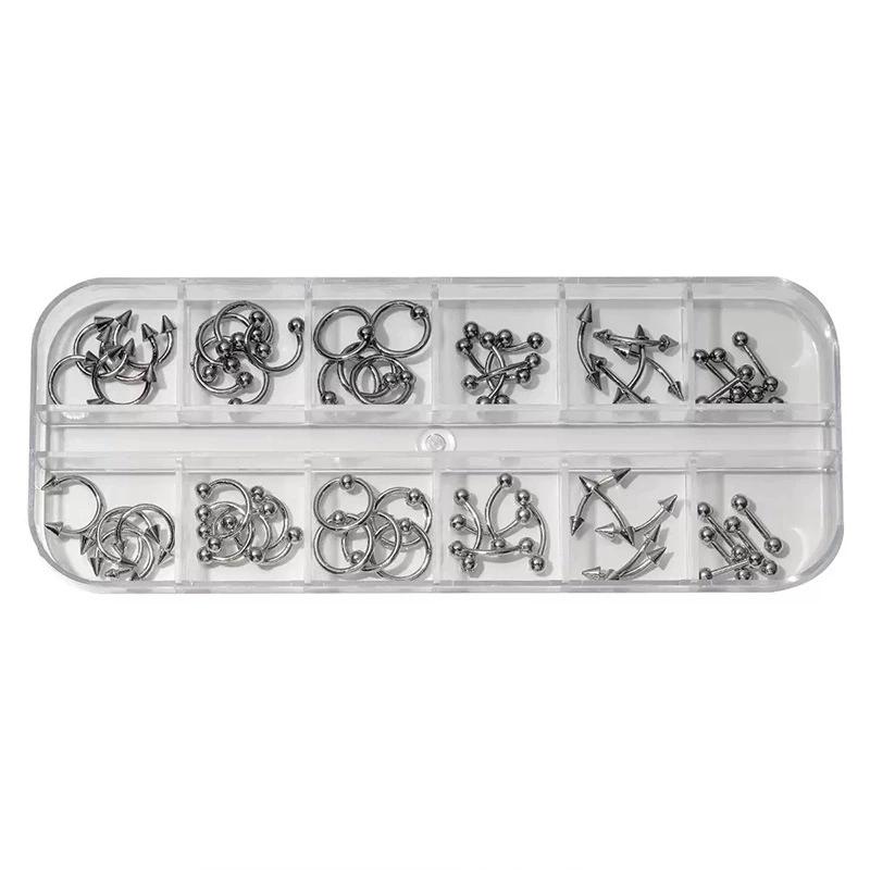 

WTEMPO 6 Grids Shiny Alloy Nail Charms 3D Punk Nail Art Decor Supplies Kit for Acrylic Nails Retro Gothic Nail Charms Mini Nail Art Studs random*60pcs разноцветный