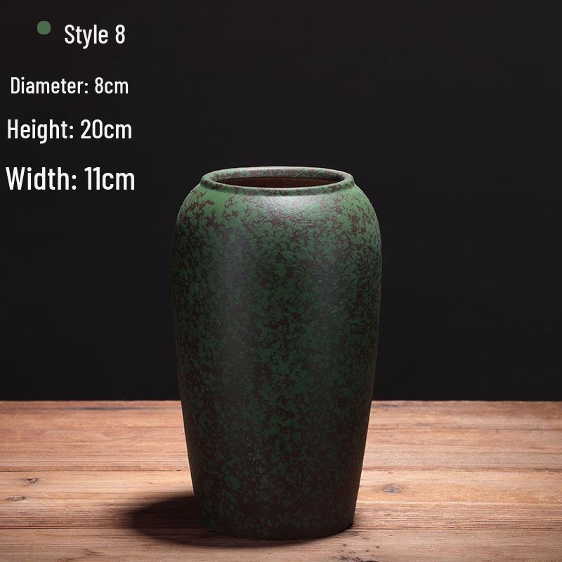 

Retro Terracotta Pottery Vase for Fresh or Dried Flowers - Ideal for Living Room, Hotel, Clubhouse, or Entrance Decoration