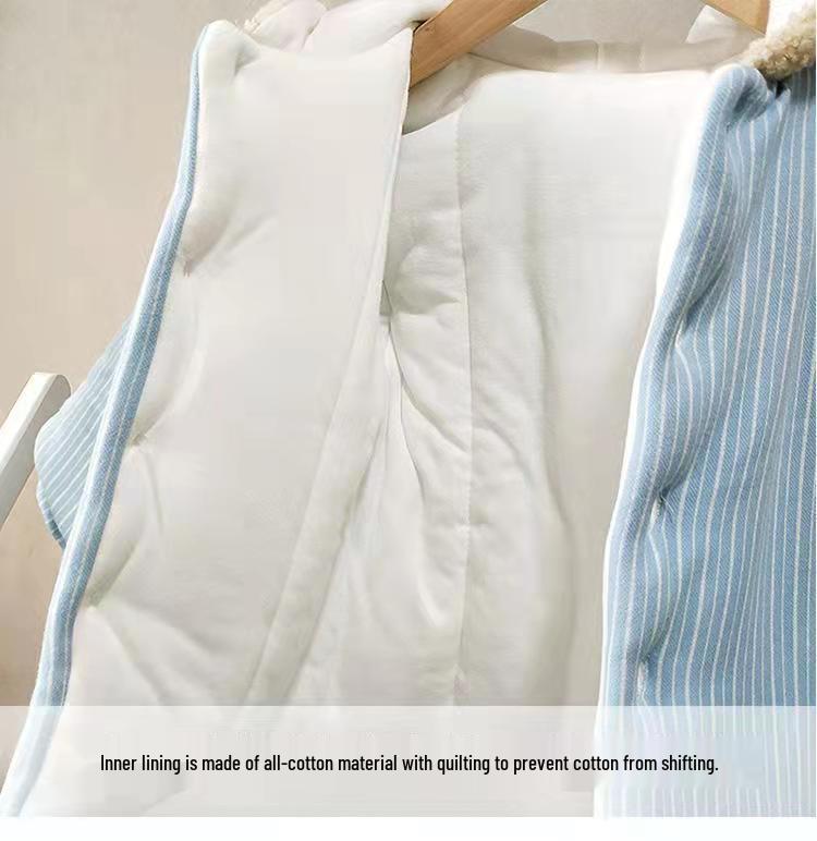 Winter Baby Set: Thick Cotton Overalls & Fashionable Newborn Cartoon Two-piece