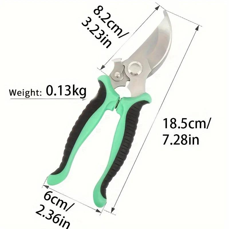 1Pc Garden Pruning Shears, Strong Stainless Steel Scissors, Hand Pruners For Fruit Pedicels, Power Saving Trimming Tools