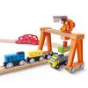 Hape Harbor Work Rail X X 69 Ages 3 and Wooden Pretend Play E3791 Set, 68.4 17.9 Cm, Up, Toy,