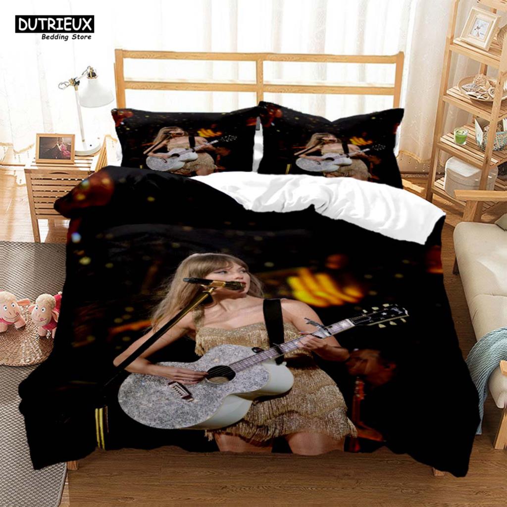 Top Stream Sängerin Taylor Modische Bedruckte Bettwäsche Decke Bettwäsche-Sets Anpassbares Bettwäsche-Set King-Size Bettwäsche-Set