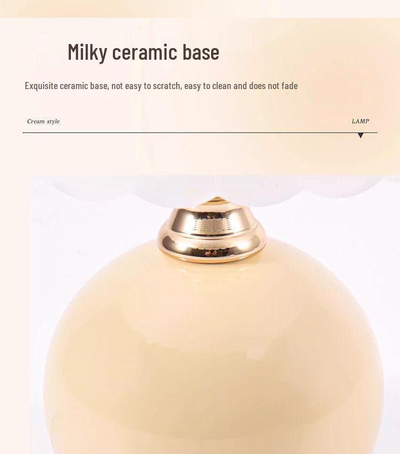 2025 Cream Style Luxury Bedside Table Lamp: Elegant Wedding Night Light