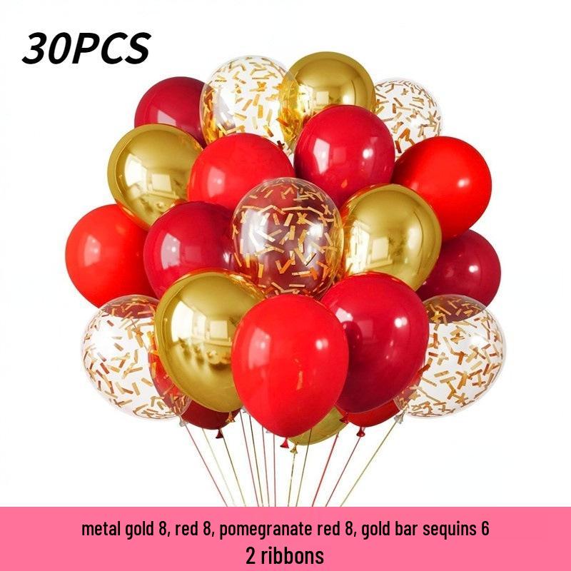 30-Piece 12-Inch Balloon Set for Birthday, Wedding, and Party Decorations