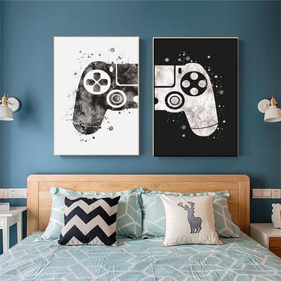 Gaming-Zimmer-Leinwandgemälde, Gamepad, abstrakte Poster und Drucke, Wandkunst, Bilder, Gamer-Geschenk für Jungen, Kinderzimmer-Dekoration