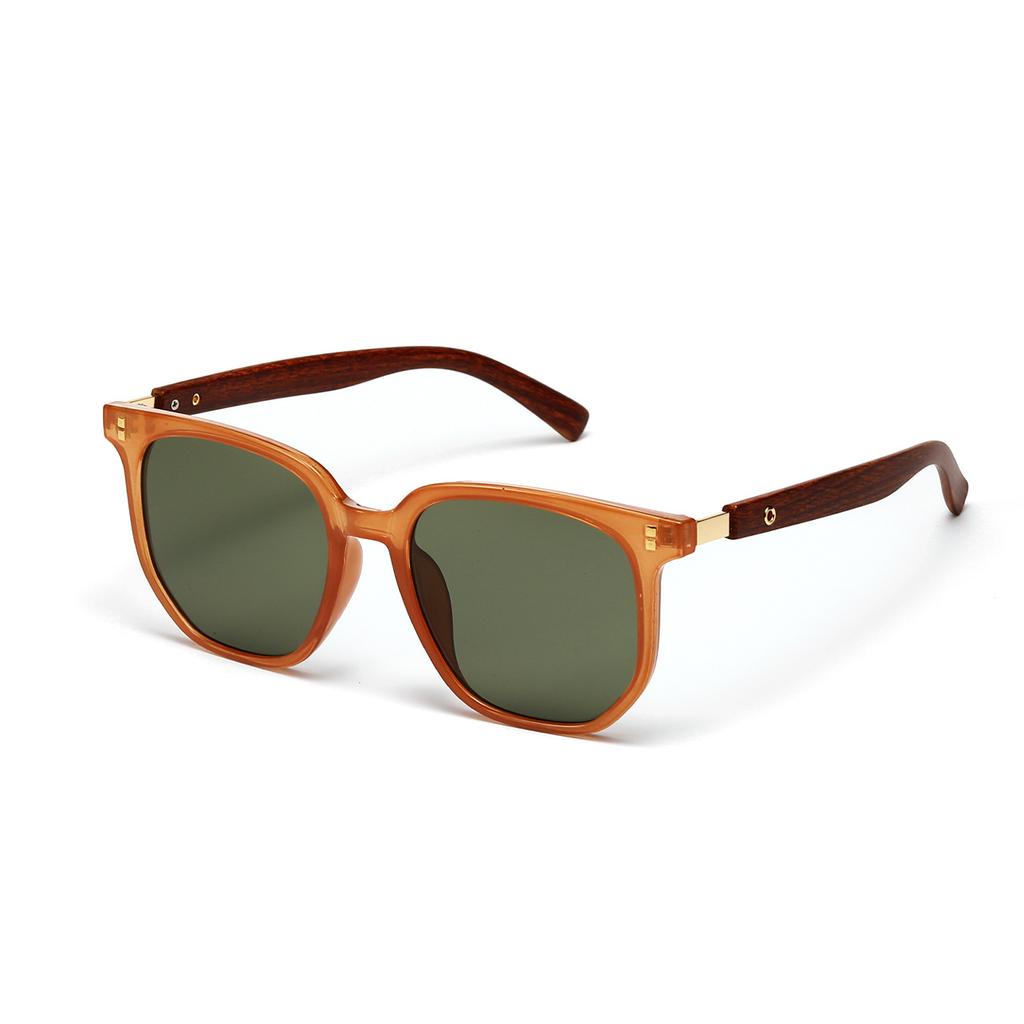 Square Sunglasses, Champagne Wood Grain Sunglasses For Women, Trendy Glasses For Men