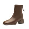 Light man home brown short boots women's 2025 new spring and autumn winter thick-soled Martin boots British style elastic thin boots