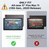 MoKo Case Fits Kindle Fire Max 11 Tablet (13th Gen, 2023 Release) 11" - Slim PU Leather Trifold Stand Cover for Kindle Fire 11 Tablet Colored Hard