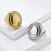 Ins European and American Titanium Steel Gold-plated Ring Exaggerated Temperament Versatile High-end Sense Trendy Women's Simple Design Hand Jewelry