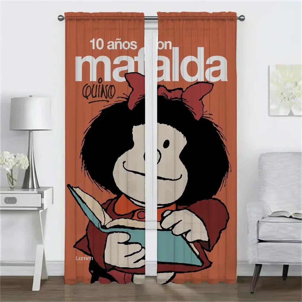Mafaldas Elegant Room Curtains for Camera Blackout Curtain Partition Home Interior Curtains 2 Pieces Shades Tulle for Bedroom