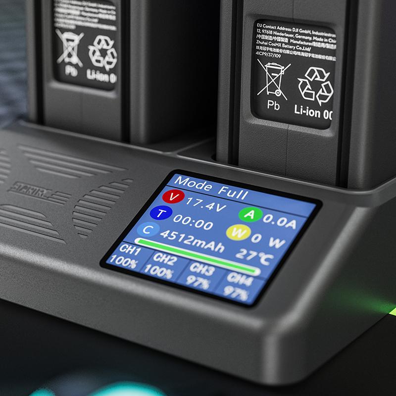 4-Way Digital Display Charging Hub For DJI Mavic 3 Battery Charger for DJI Mavic 3 Pro/Mavic 3 Classic/3 Cine Drone Accessories