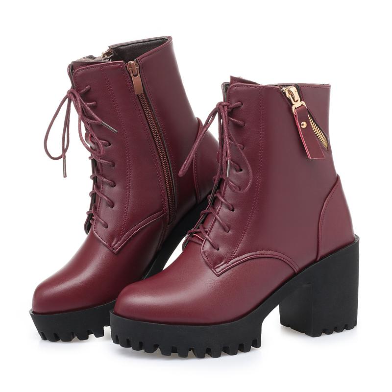 Mujeres botas desnudas cuero genuino mujeres botas natural lana caliente  mujeres invierno botas desnudas comprar a buen precio — entrega gratuita,  reseñas reales con fotos — Joom