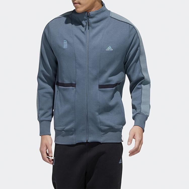 Adidas Comfort Sport Stand Collar Jacket Men Outerwear Legacy-Blue FM9357