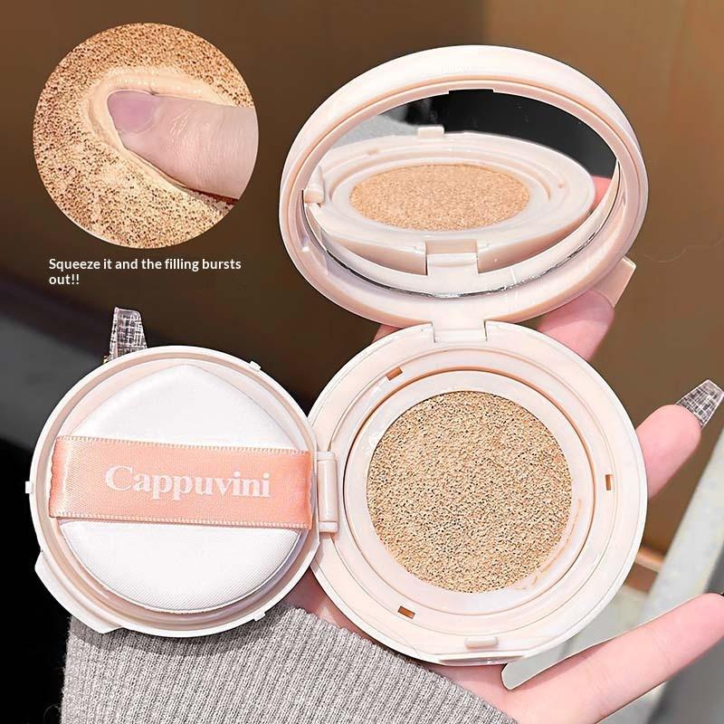 Cappuvini Air Cushion BB Cream Base Hidratante Corrector Control de Grasa Impermeable Cobertura Total Cosméticos Faciales Impermeables