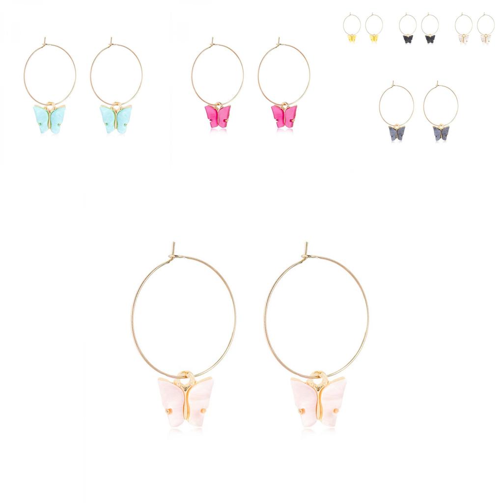 Colorful Alloy Butterfly Earrings Perfect For Weddings Birthdays And Promotions