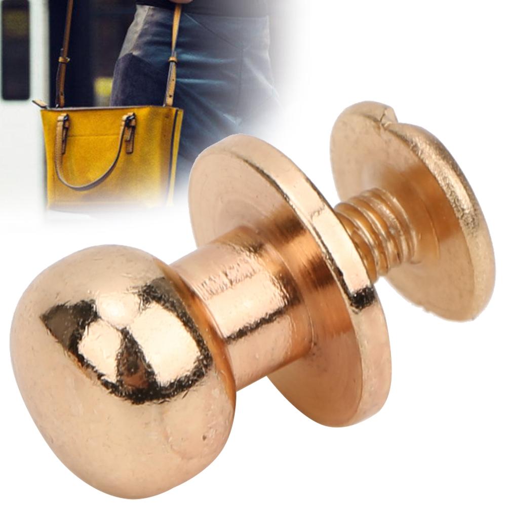 20 Sets Copper Round Head Stud Spot Screwback   Leather Craft Rivets 10 X 8mm