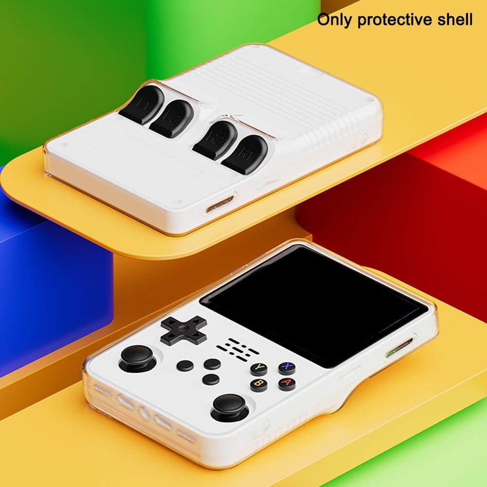  for R36s Protective Case Transparent Handheld Game TPU Cover for R36s Soft Shell Shell Integrat R7V1