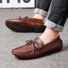 shoes2026 two-layer cowhide Doudou shoes 38-47 trend versatile advanced sense one pedal