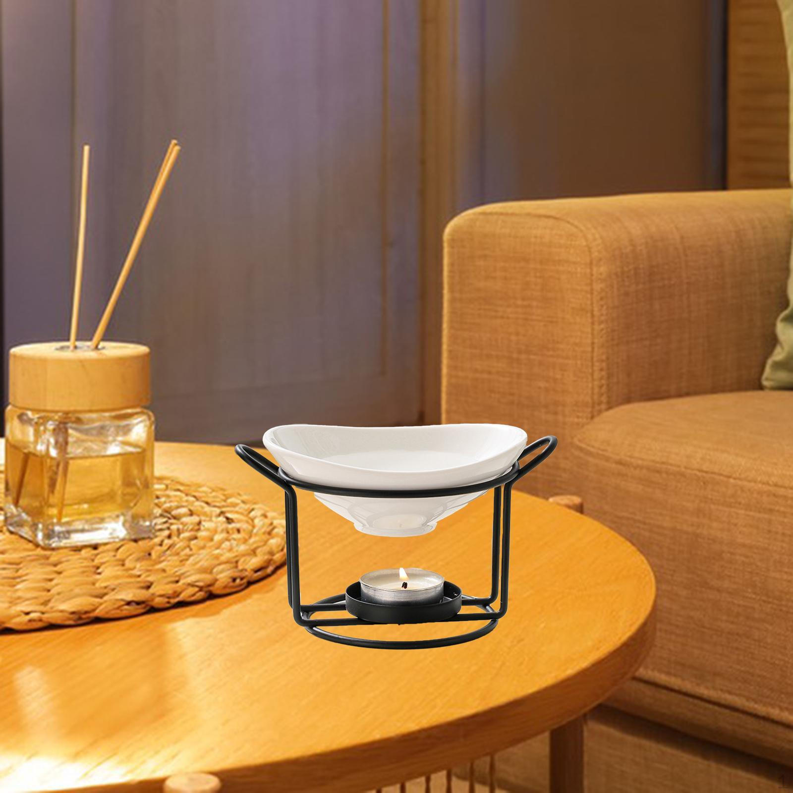 

Essential Oil Burner Diffusing Fragrance Holder Tealight Warmer Scented Melt for SPA чёрный