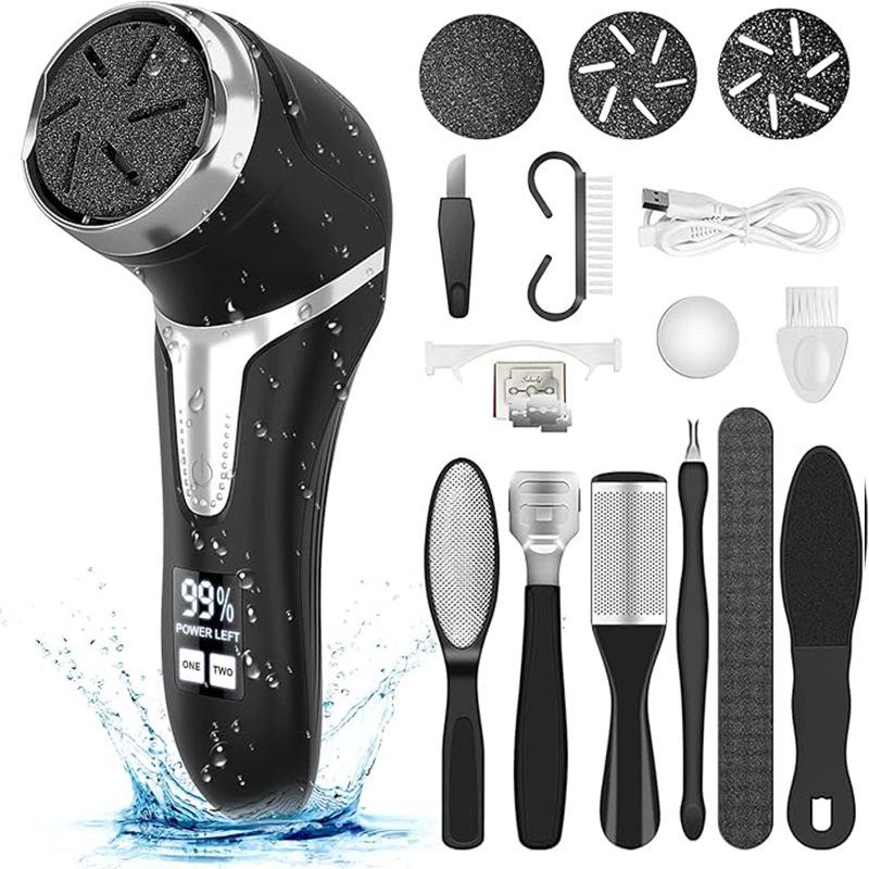 Electric Foot Pedicure Tool Set with Dust Collector LCD Display Safe Dead Skin Remover for Adult Home Foot Care