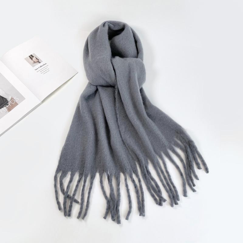 Solid Color Scarf Women's Winter New Imitation Cashmere Scarf Multi-color Warm Scarf Long Shawl