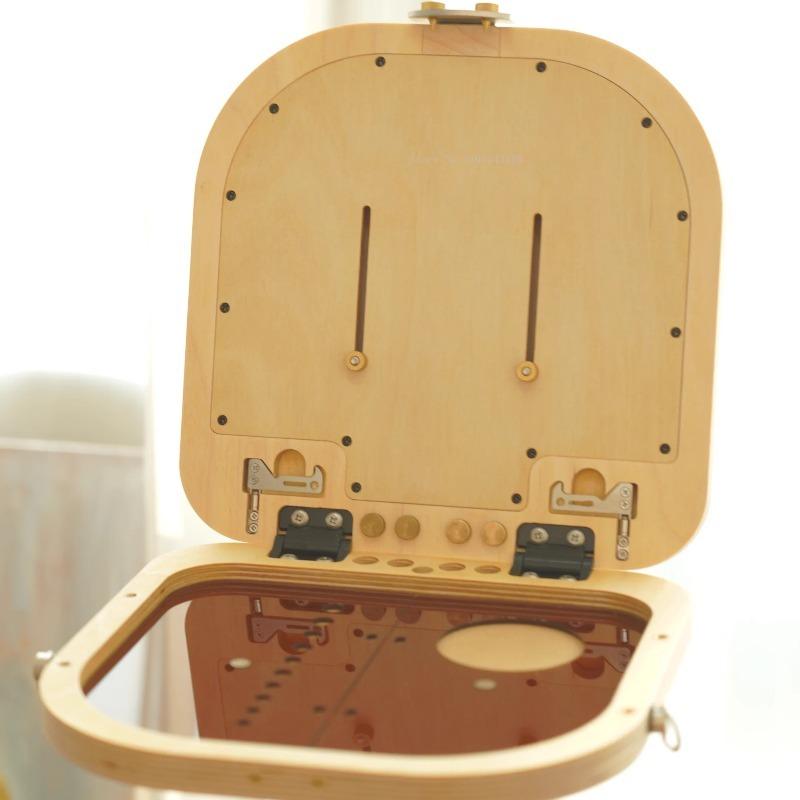 Wooden Portable Painting Box Student Outdoor Sketching Drawing Creation Water Color/Oil Painting Palette Art Supplies Tools