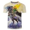 2022 Men's 3d Horse Printed T-shirts Horse Crew Neck Short Sleeve Street Clothes Hip-hop Trend Male Clothes Summer 6xl Tees Tops