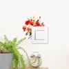 Self-adhesive Waterproof Minimalist Flower Switch Stickers for Living Room Bedroom Wall Decor