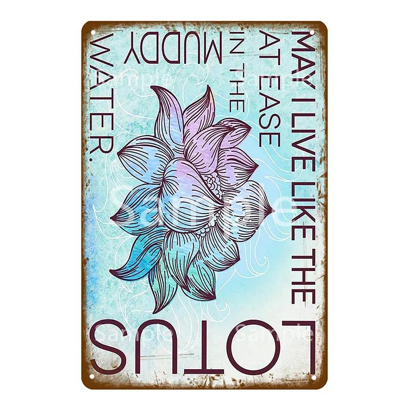 Enjoy Our Garden Kitchen FLowers Metal Tin Sign Farmhouse Home Retro Wall Painting Art Decor Beer Wine Farm Party Poster YL