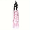 20" Colored Hair Extensions Lightweight with Hair Tie Kids Bubble Ponytail Extension Fashion Women Handmade Braided