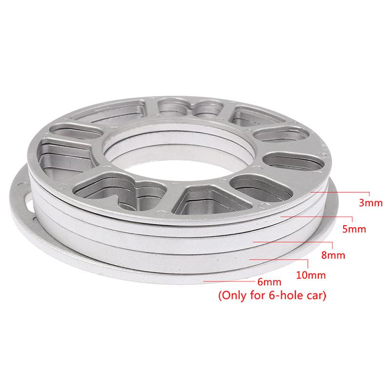 Aluminum Wheel Spacer Shim Plate 5/8/10mm Universal Hub Mod Part fits 4/5/6-hole automobile wheel hub modification