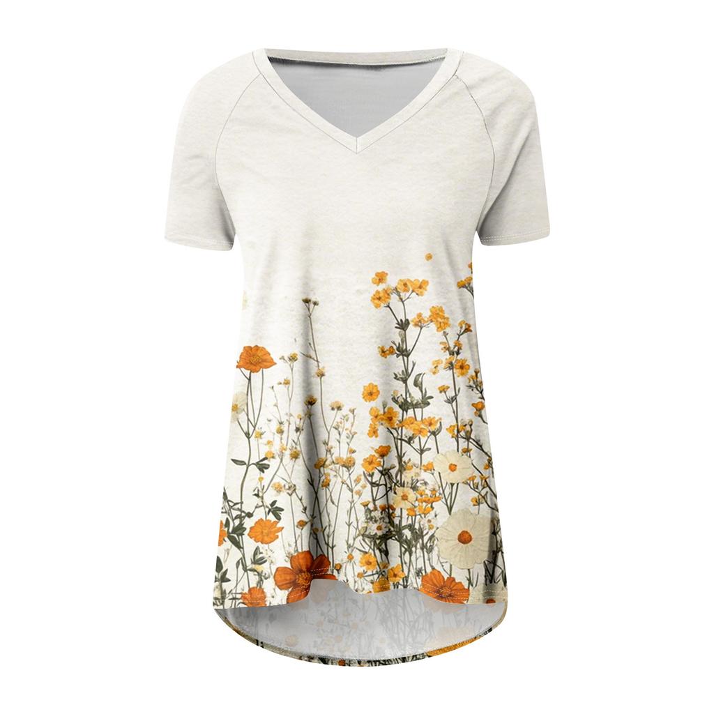 Damen Kurzarm Plissee Lose Tops Plus Size Casual Tops V-Ausschnitt Kurze Ärmel Casual Sommer T-Shirts Damen Tops T-Shirts Shirts