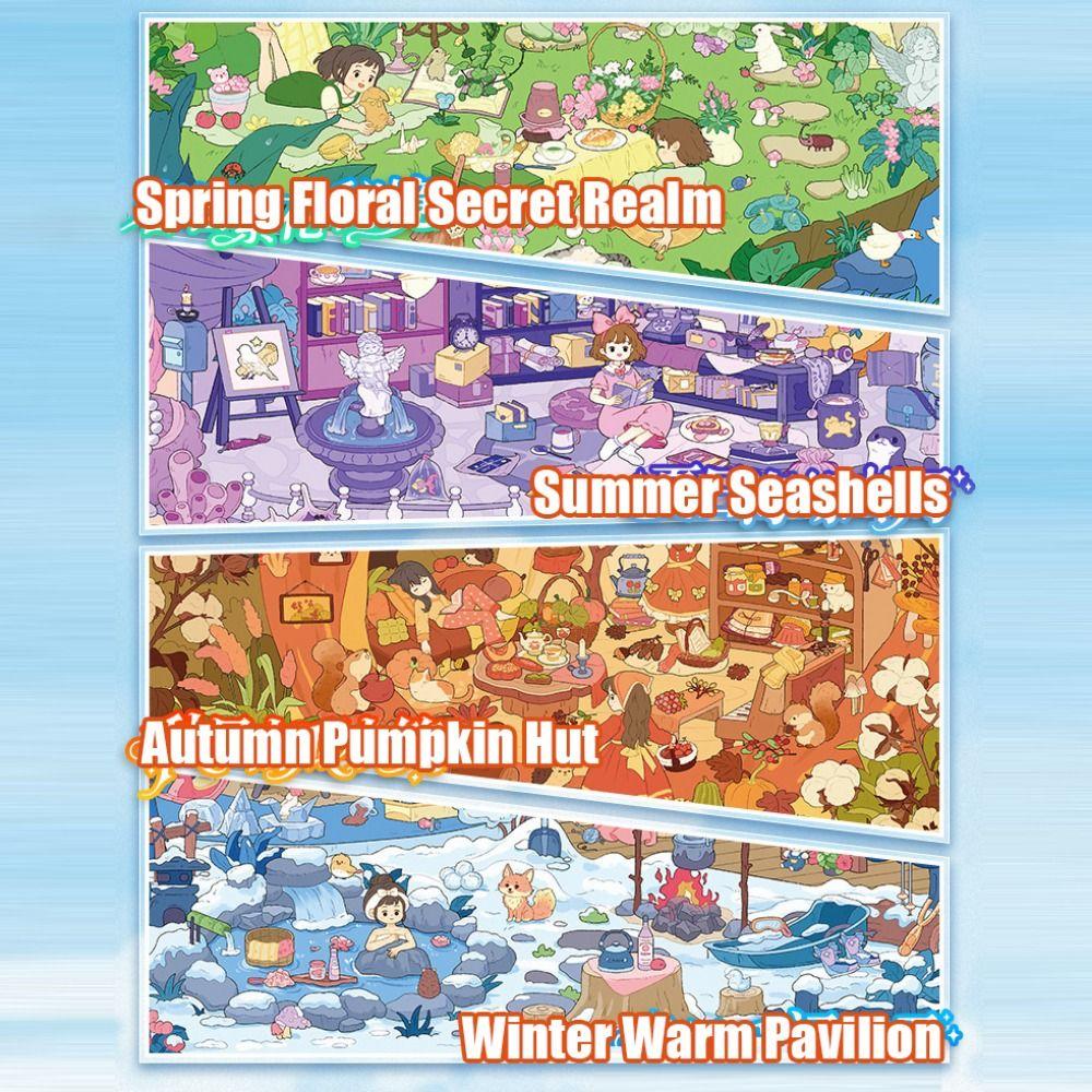 DIY Pocket Cabin Scene Stickers Floral Secret Realm Miniature Scene Sticker  Creative Craft