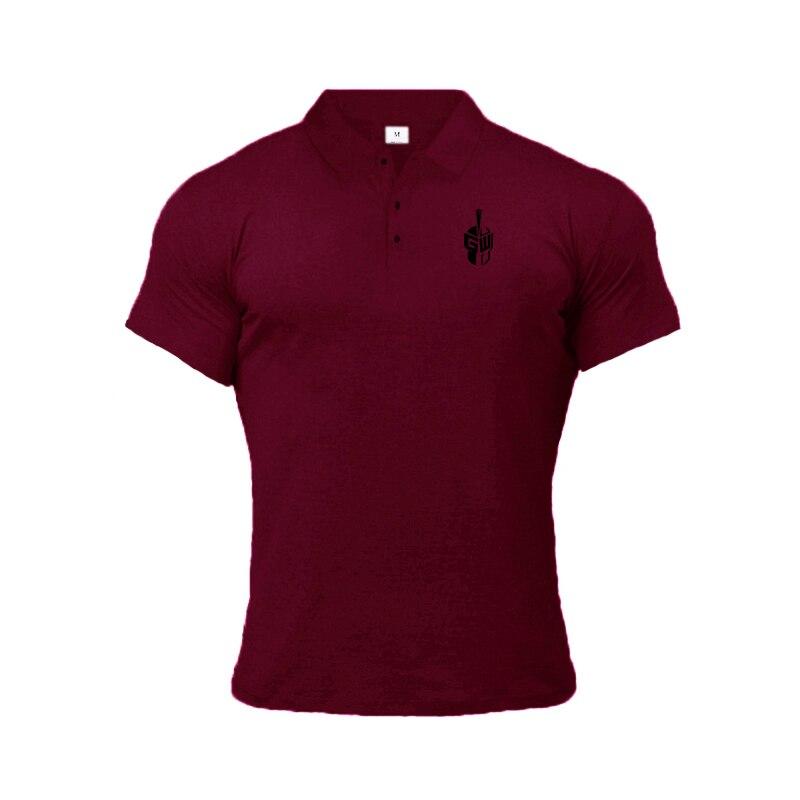 Muscleguys Summer Short Sleeved T-shirt Trend Lapel POLO Shirt Simple and Versatile with Half Sleeve