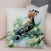 Birds And Flowers Double-sided Printed Pillow Cover Short Plush Suitable Living Rooms Bedrooms Sofas Throw Cushion Cover