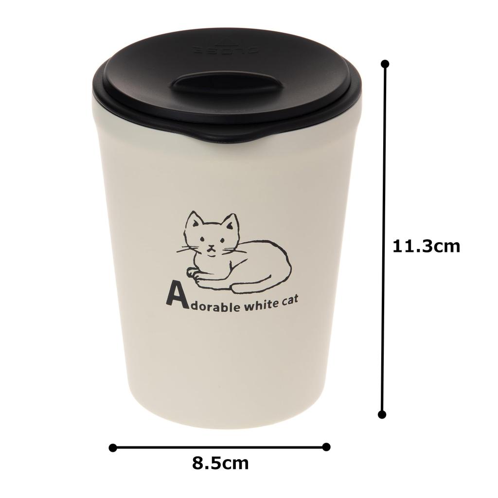 Maebata Nanineco Stainless Steel Tumbler with Cat 69794 Lid, Design, 260ml,