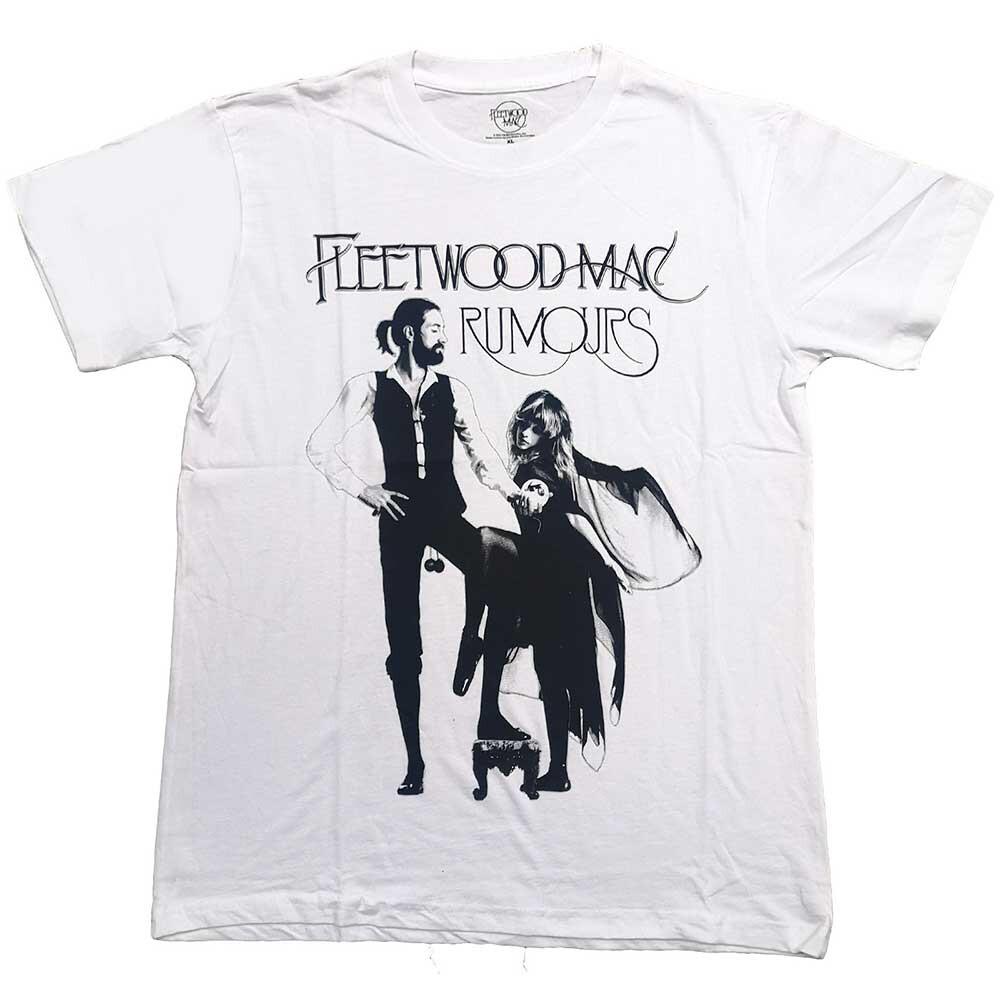

Fleetwood Mac T Shirt Rumours Album Art White Rock Band New 2XL