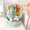 Kawaii Plastic Multifunctional Desktop Organizer Pen Holder Phone Stand Holder Rotating Pen Holder School Stationery
