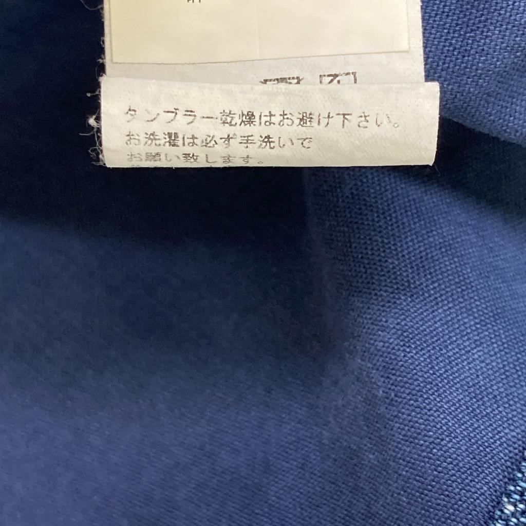 AUBERGE Indigo cotton linen patchwork coverall jacket Jacket 42 NavyUsed