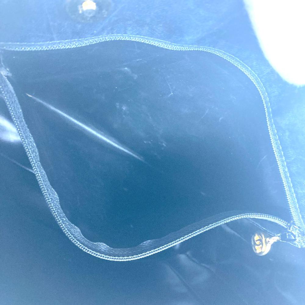 Chanel Vintage CC CC-Marke Umhängetasche Tragetasche Umhängetasche Leder Dunkelblau