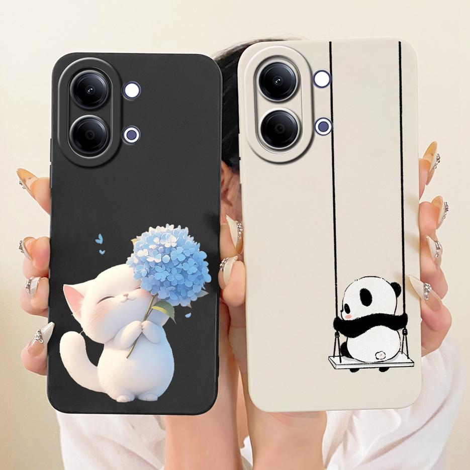 For Vivo Y05 4G Case New Luxury Bow Love Heart Painted Cover Soft TPU Phone Case For Vivo Y11d Y 05 VivoY05 VivoY11d Fundas Bags