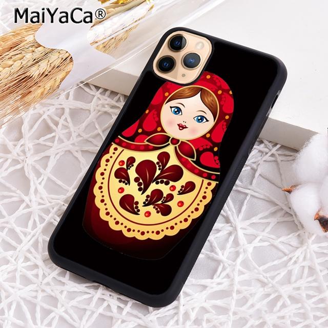 MaiYaCa Babushka Matryoshka Red Russian Doll Phone Case Cover For plus 11 12 13 14 pro max coque