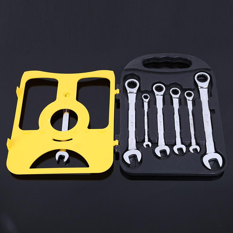 7-Piece Dual-Purpose Flower Ratchet Wrench Set - Durable Open & Double-Ended Design Ratchet Wrench 6#