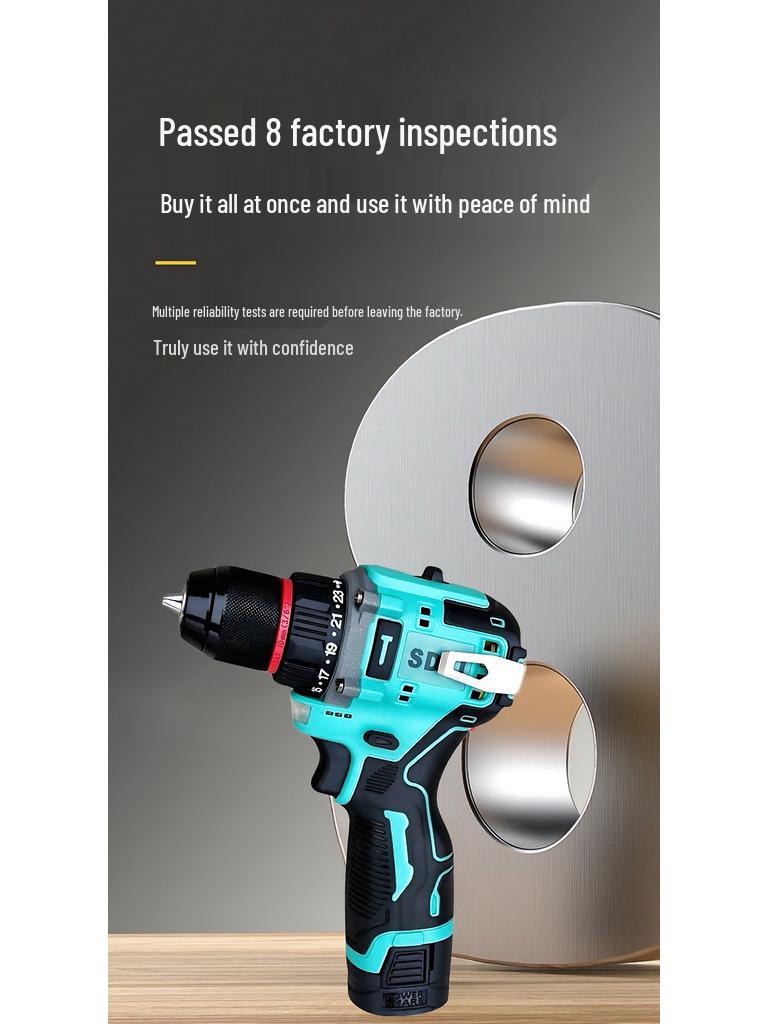 SDYI Pure Copper Brushless High Power Lithium Electric Drill & Multifunctional Screwdriver